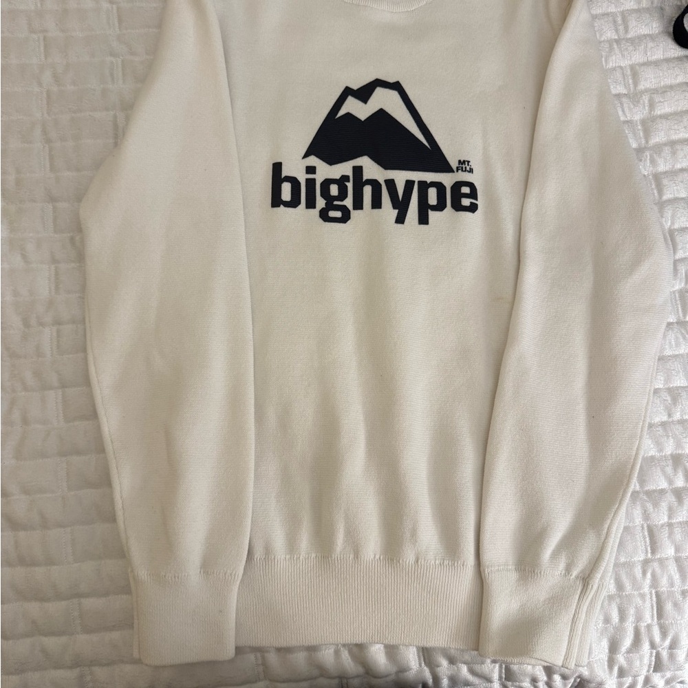 Hype White Sweater for Men